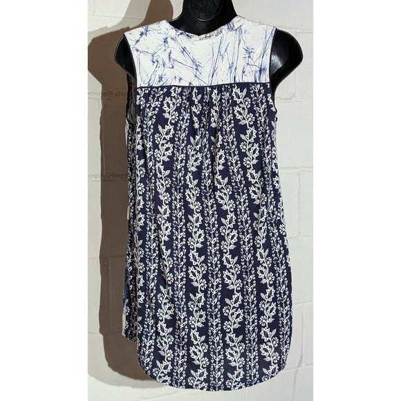 One September Anthropologie Floral Bird Print Sleeveless Top Embroidered Xsmall - Picture 4 of 6